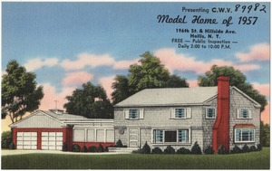 Presenting C.W.V. Model Home of 1957. 196th St. & Hillside Ave., Hollis, N. Y.
