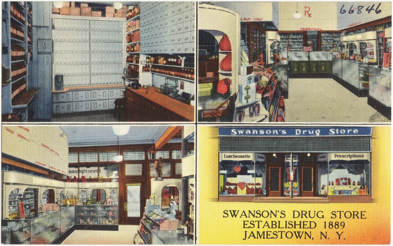 Swanson's Drug Store, established 1889, Jamestown, N. Y. Digital