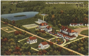 Air view, Hotel Gibber, Kiamesha Lake, N. Y.
