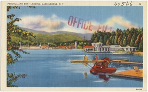 Pergola and boat landing, Lake George, N. Y.