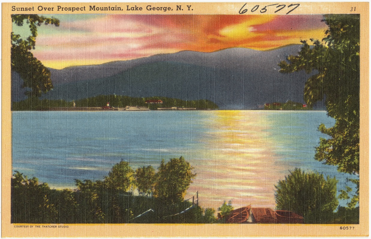 Sunset over Prospect Mountain, Lake George, N. Y.