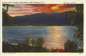Sunset over Prospect Mountain, Lake George, N. Y.