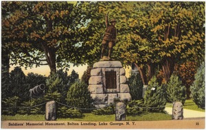 Soldier's Memorial Monument, Bolton Landing, Lake George, N. Y.