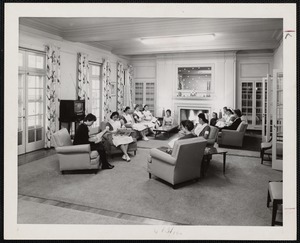 Living room of Faulkner Hospital School of Nursing