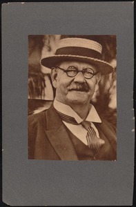 Edward H.R. Green in straw hat