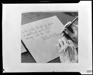 Helen Keller's hand writing