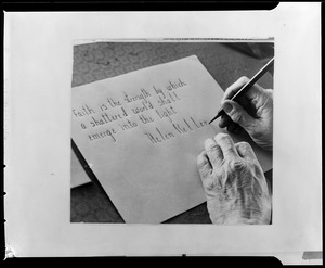 Helen Keller's hand writing