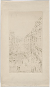 Image of a city street with people milling about