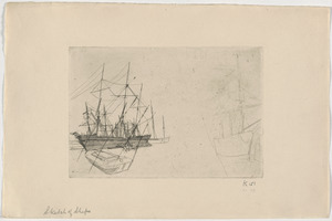 Sketch of ships