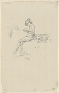 The little nude model, reading