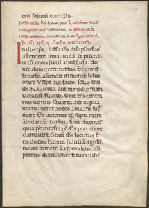 Single leaf from a 12th-century lectionary
