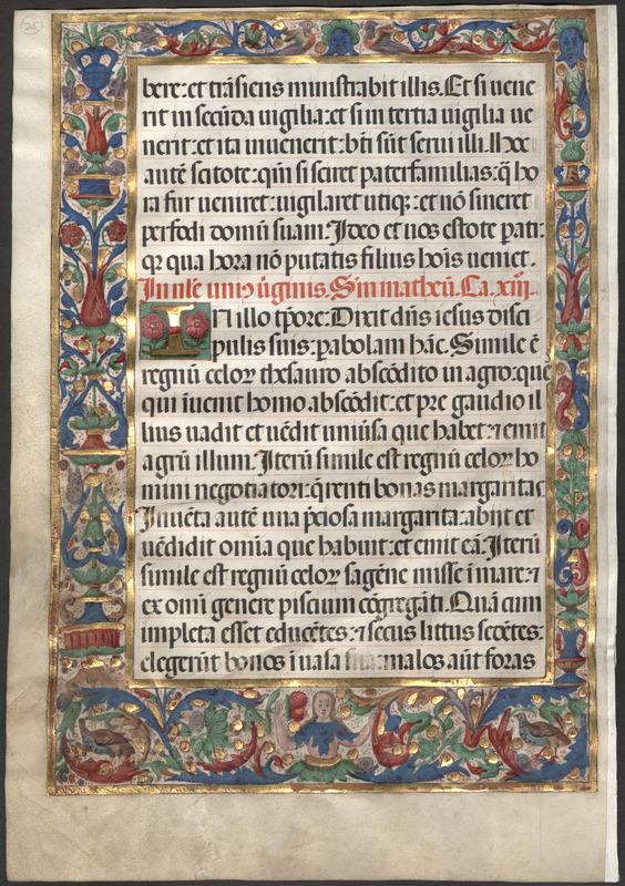 Single leaf from a late 15th- or early 16th-century evangeliarium