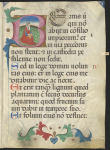 Two Bifolia from a ca. 15th-century ferial psalter