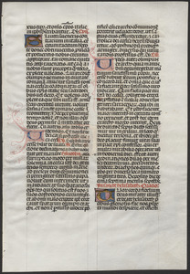 Single leaf from a mid-15th-century lectionary