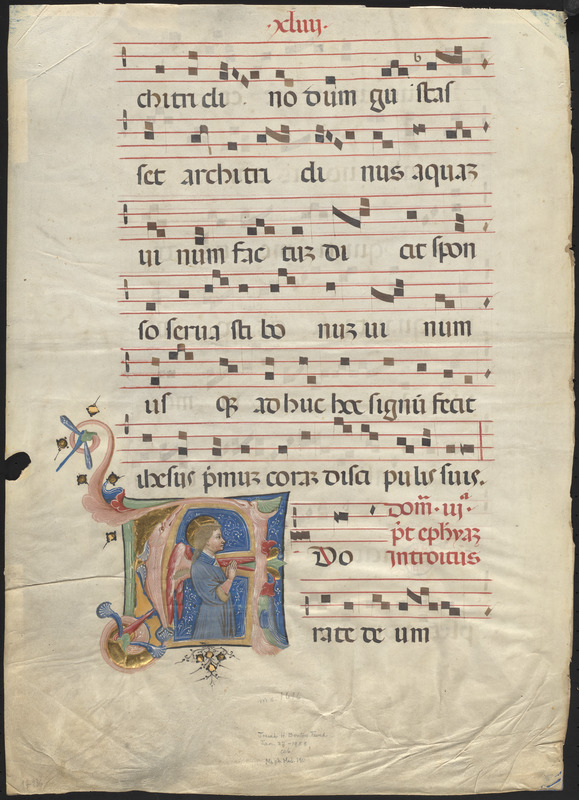 Single leaf from a 15th-century gradual