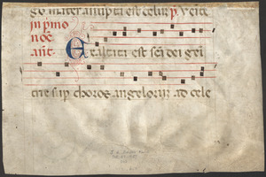 Cutting from a 13th-century antiphonal