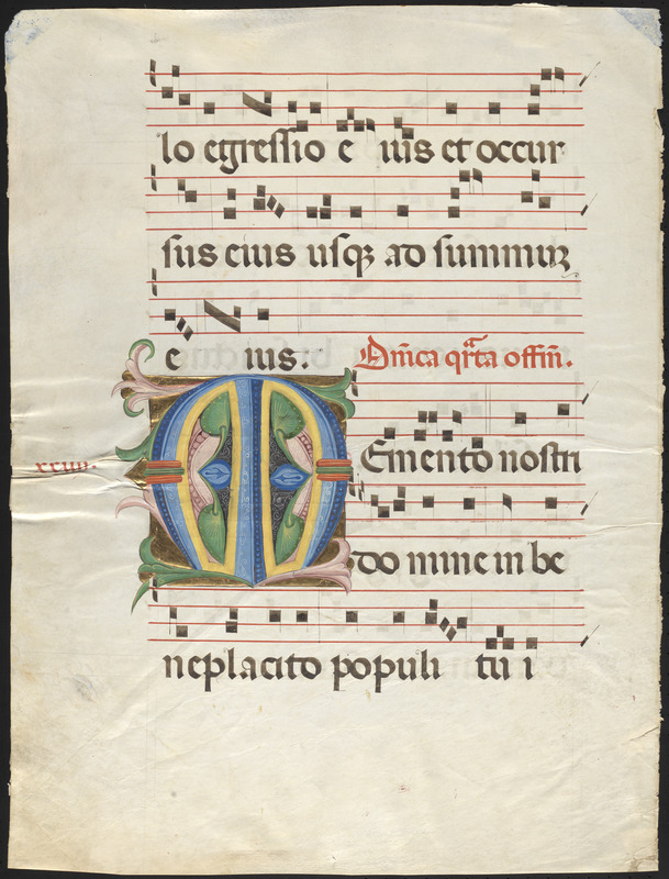 Single leaf from a 15th-century gradual