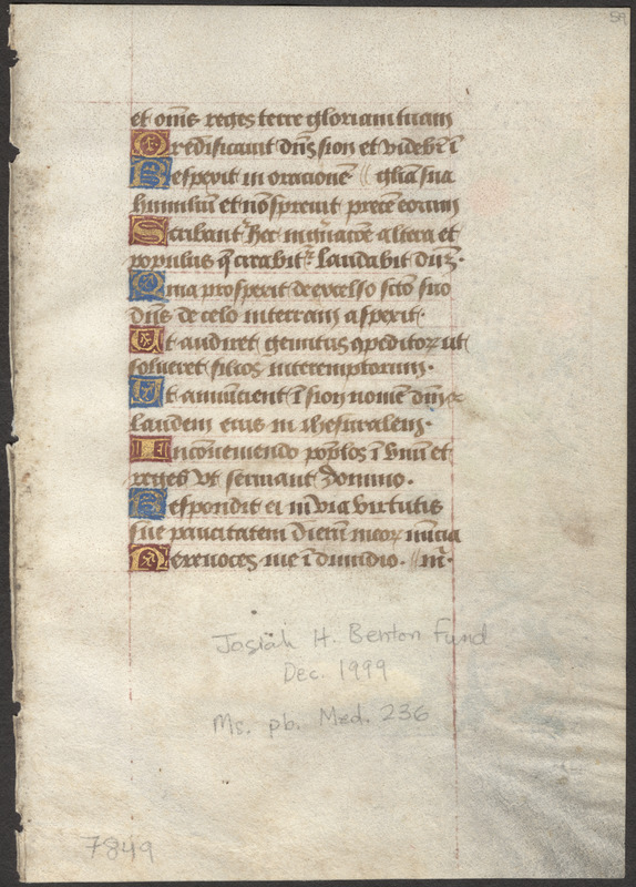Single leaf from a 15th-century book of hours
