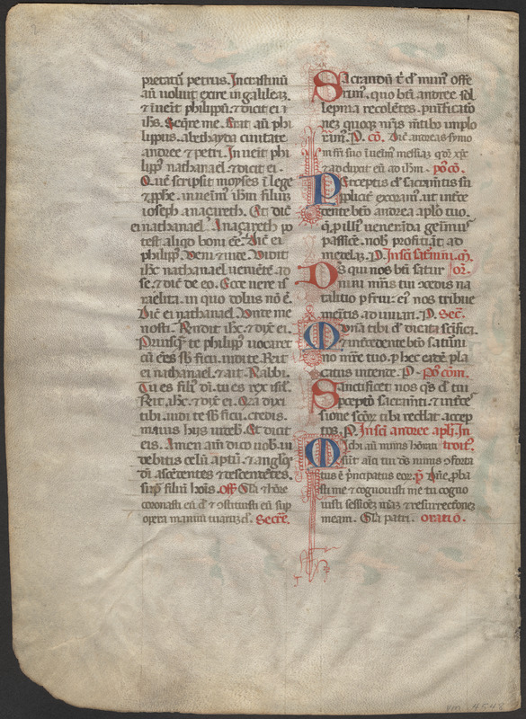 Single leaf from a 15th-century missal