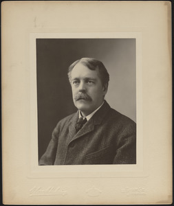 Portrait photograph of Sylvester Baxter (1850-1927), Mass., ca. 1892