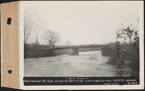 Ware River, abandoned bridge below Gilbertville, looking downstream, Gilbertville, Hardwick, Mass., 3:15 PM, Oct. 20, 1932