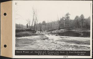 Ware River at washed out Pouperville dam, East Hubbardston, Mass., Mar. 31, 1936