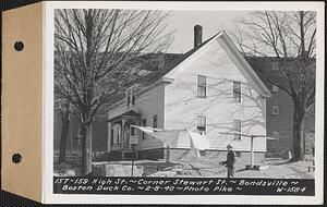 157-159 High Street, corner Stewart Street, tenements, Boston Duck Co., Bondsville, Palmer, Mass., Feb. 8, 1940