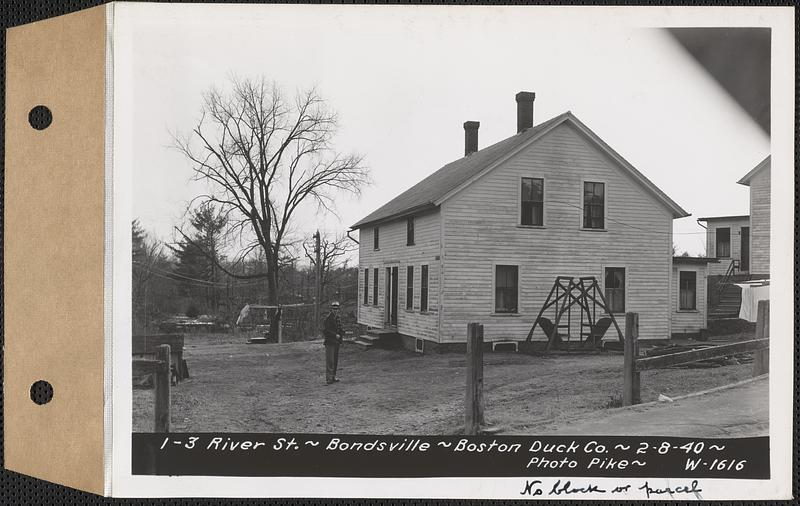 1-3 River Street, tenements, Boston Duck Co., Bondsville, Palmer, Mass., Feb. 8, 1940