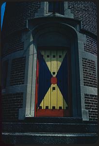 Door of Harvard Lampoon Building, Cambridge, Massachusetts