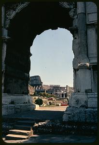 Arch of Constantine and the Colosseum, Rome, Italy
