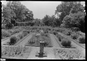 Broad view of Mrs. S. T. Mather's garden, looking west