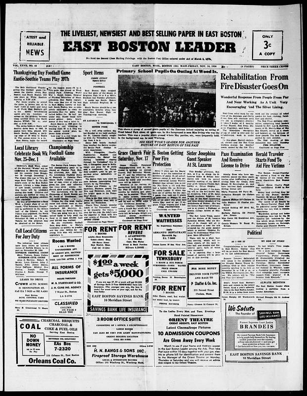 East Boston Leader, November 16, 1956 - Digital Commonwealth