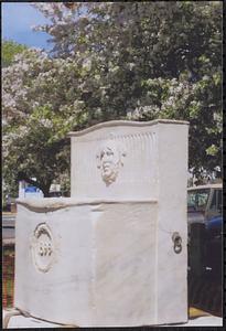 Side view of restored Kilbon Memorial Fountain