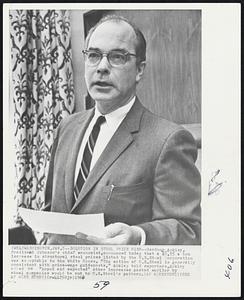 Solution in Steel Price Rise - Gardner Ackley, President Johnson's chief economist, announced today that a $2.75 a ton increase in structural steel prices listed by the U.S. Steel is Corporation was acceptable to the White House. "The action of U.S. Steel is generally consistent with price-wage guideposts," Ackley told reporters. Ackley added he "hoped and expected' other increase posted earlier by steel companies would be cut to U.S. Steel's pattern