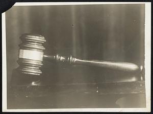 Gavel for Vice President Curtis. This gavel will be presented to Vice-President of the United States Charles Curtis by his friends in the mid-west. It was made from the wood of a tree that once grew in the backyard of President’ Hoover’s home in Iowa.