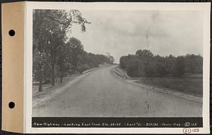 Contract No. 21, Portion of Ware-Belchertown Highway, Ware and Belchertown, new highway, looking east from Sta. 54+25, Ware and Belchertown, Mass., Sep. 14, 1932