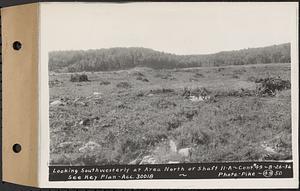 Contract No. 49, Excavating Diversion Channels, Site of Quabbin Reservoir, Dana, Hardwick, Greenwich, looking southwesterly at area north of Shaft 11A, Hardwick, Mass., Aug. 26, 1936