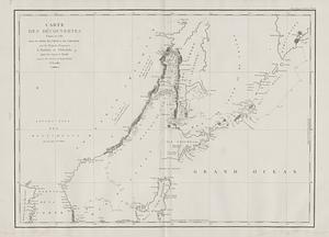 Carte des decouvertes, faites en 1787 dans les mers de Chine et de Tartarie, par les Fregates Francaises la Boussole et l'Astrolabe, depuis leur depart de Manille jusqu'a leur arrivee au Kamtschatka, 2e. feuille