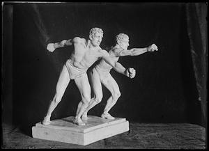 Sculpture of two male athletes