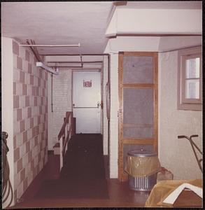 Lawrence Library, "back" room, basement, ramp to rear door