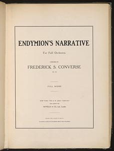 Endymion's Narrative, Romance for Orchestra, Op. 10