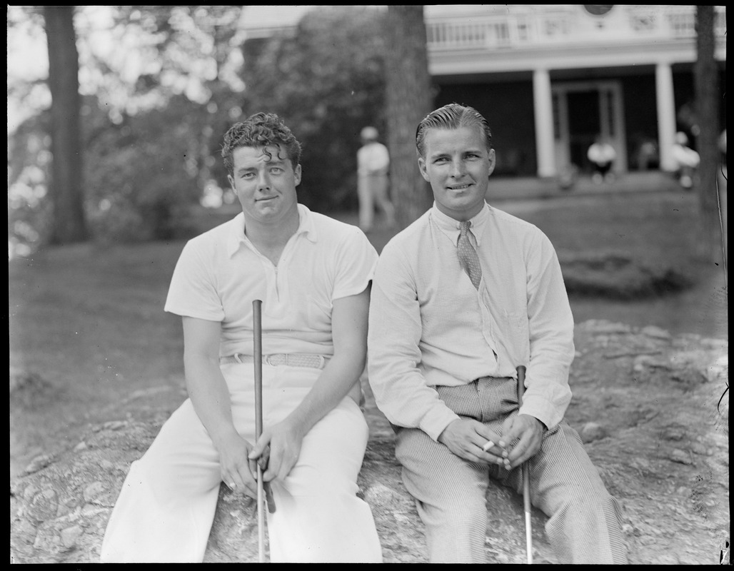 Lawson Little (white knickers) Johnny Goodman, Brookline Country Club