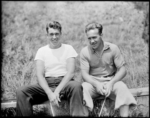 Two golfers take a break