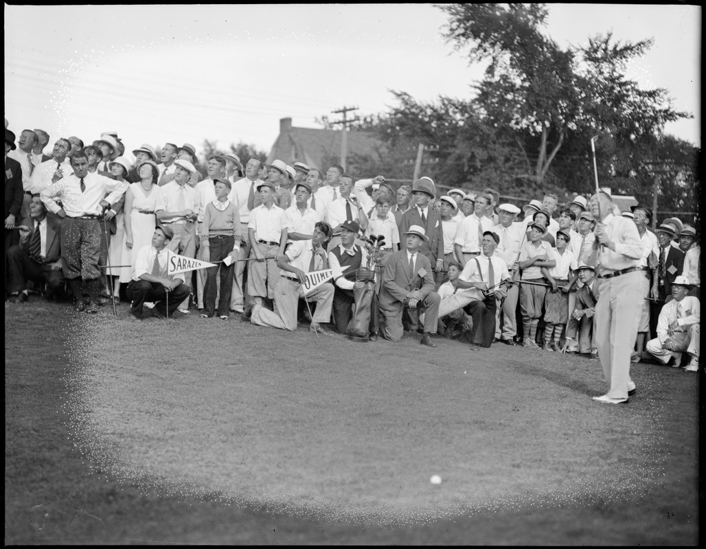 Francis Ouimet driving at Winchester Golf Club