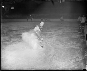 Eddie Shore of the Bruins in action