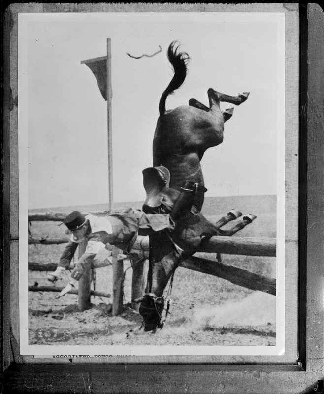 Imre Petrehazy of Hungary at the 10th Olympiad in L.A. - Olympics Pentathlon pitfall