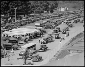 Autos arriving at Rockingham, Salem, N.H.
