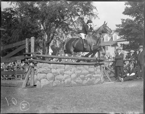 Lorraine Liggett jumping at Chestnut Hill Horse Show