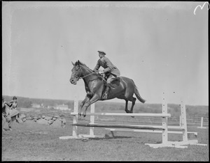 Jumping at horse show