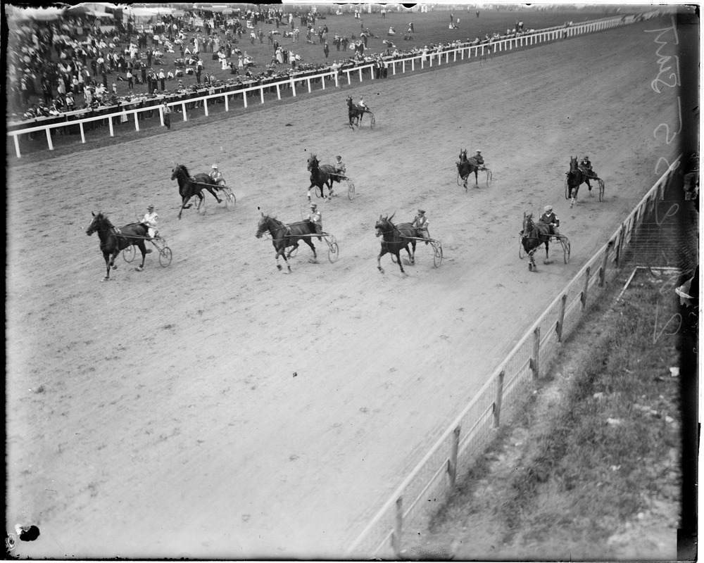 Remarkable bird's eye view of Trotters at Readville - Digital Commonwealth